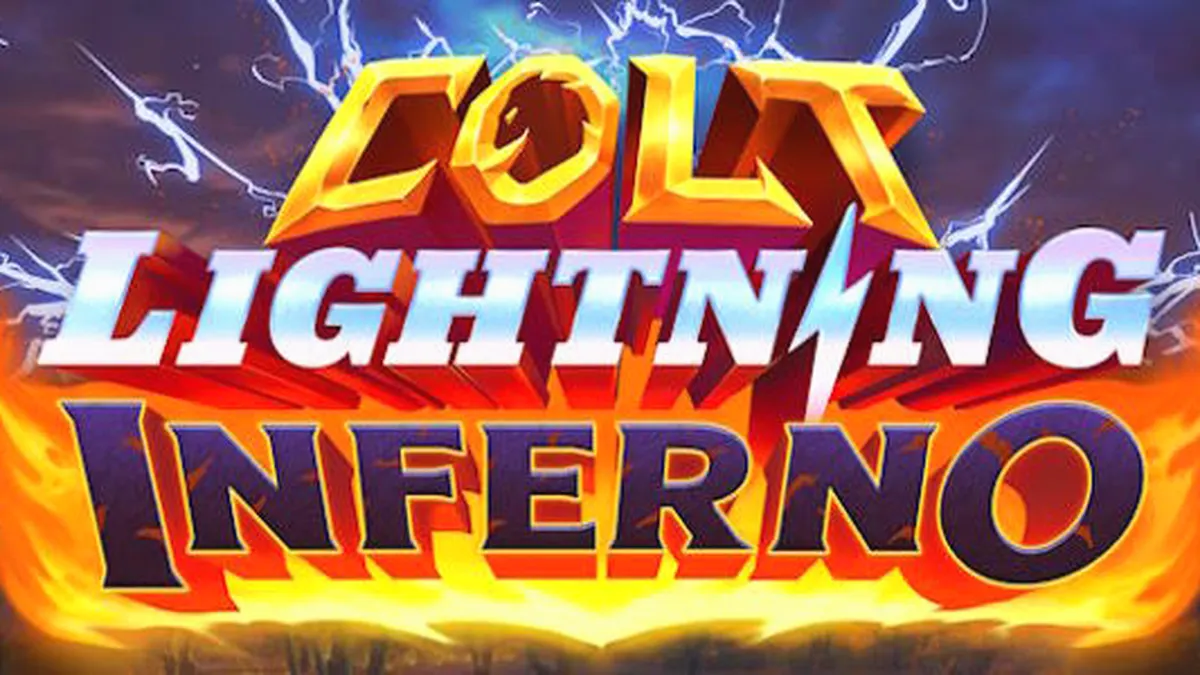 Visual dramatis dari slot Colt Lightning Inferno dengan efek api dan petir